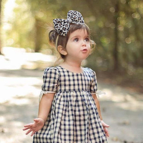 YanJie 3Pcs 4.5" Nylon Hairband for Baby Girls, Newborn Leopard Football Camo Printed Hair Accessories