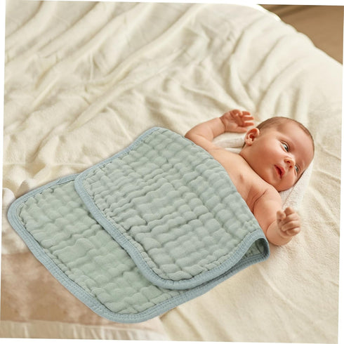 LOLIPPYY 6pcs Pure Cotton Large Towel Soft Washcloths Burp Cloths for Newborns Muslin Face Towels for Shower Bath