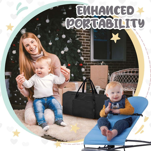 Huhumy 35.8 15.4 4.5 Inches Bouncer Cover x x Transport Bag for Bouncer Black Infant Bouncy Seat Travel Bag Double