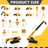 16 Set RAYNAG Pieces Construction Cake Topper Vehicles Cake Decoration Construction Birthday Party Supplies Large Crane