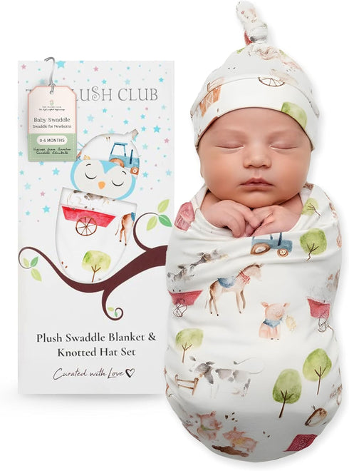 Swaddles for Newborns Baby Blanket Set Ultra-Soft 95% Bamboo Viscose Baby Swaddle