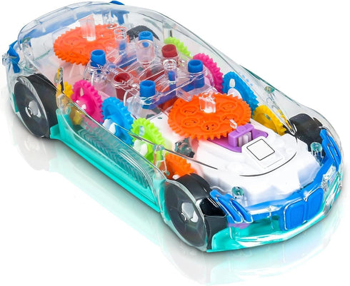 ZHFUYS Light Up Transparent Car Toy for Kids, Sensory Toys for Kid,