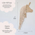 BEBE BASK Unicorn Boho Handmade Rattan Macrame Hair Bow Holder and Organizer for Girls