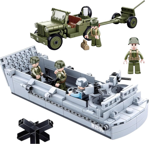 General Jim's WW2 Landing Craft Higgins Boat Building Blocks Set 325 Pieces