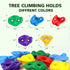 12 6 TOPNEW Ninja Tree Climbing Holds for Kids Climber, Adult Climbing Rocks with Ratchet Straps for Outdoor Ninja
