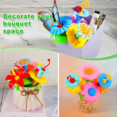 Toys Gifts for 2-6 Years Old, 156 PCS Insect Flower Garden Building Set, Educational Learning for Toddler Girls & Boys