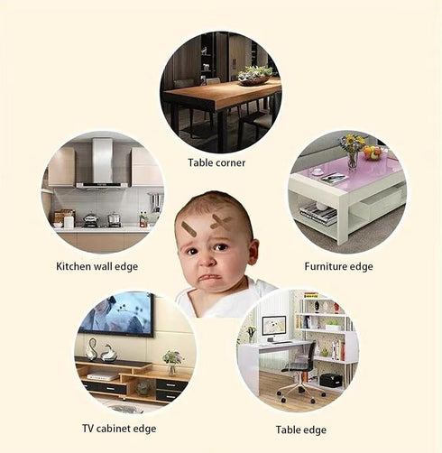 Tayfeim 3M (13.1ft4M 0.6 0.6in 4 Corner Protector Baby,Corner Protectors for Furniture,Crib Bumpers,Edge Protector