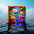 Bgraamiens Puzzle-Stained Glass Waterlily, 1000 Pieces Stained Glass Art Puzzle for Adults, Color Challenge Puzzle