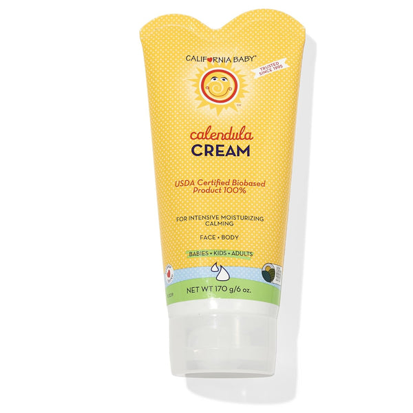 California Baby Calendula Cream | 100% Plant-Based Moisturizer | Lavender Baby Lotion