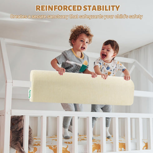 FoamJoy 35.5"x5.5"x7.8" Bed Rail Bed Bumpers for Toddlers - Safety Guards for Cribs & Bunk Beds, High-Density Foam