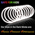 500 PCS White Glow Stick Bracelets Necklaces 8" Glowsticks Bulk Glow in The Dark Party Supplies for Halloween