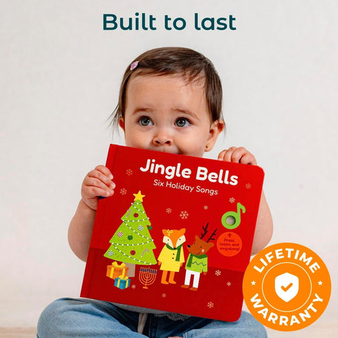 1-3 Cali's Books Jingle Bells USB-C Rechargeable Christmas Musical Book - Toddler Interactive Christmas Books for Kids