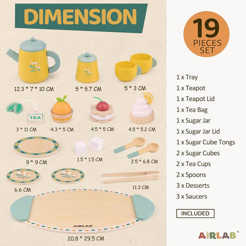 Sets 3-5 3 Sets 3 4 5 6 Tea for Toddlers Girl Birthday Gift Year Old Princess Party Wooden Play Food Toy for Kids