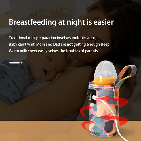 ZEXKENS Transportable Tepid Milk Container Warmer Bag Electric USB Powered Protect Feeding Electric Bottle