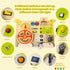 3+ Montessori Busy Board for Toddlers Baby Busy Board Car Steering Wheel Wooden Sensory Board Travel Toys for Fine