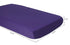 Bacati Solid Purple Fitted Crib Sheet - 28" x 52", Soft Breathable 100% Cotton for Girls