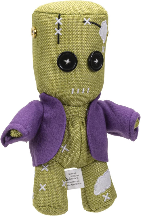 SUMMIT COLLECTION Pinhead Monsters Frankenstein Voodoo Doll, 7.5 Inch Tall Plush Collectible with Button Eyes