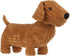 Apricot Lamb Toys 14 Inch Coffee Dachshund Dog Stuffed Animal, Soft Cuddly Toy for Child