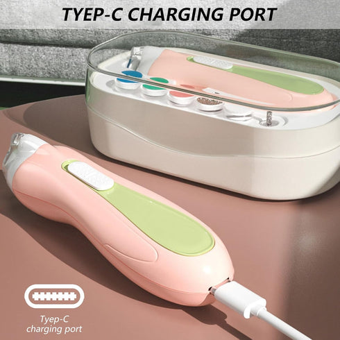 PLCPDM Trimmer Setting Quiet Baby Nails with Multiple Speed Baby Safe Electric Manicure Tool Easy Carry for Delicate