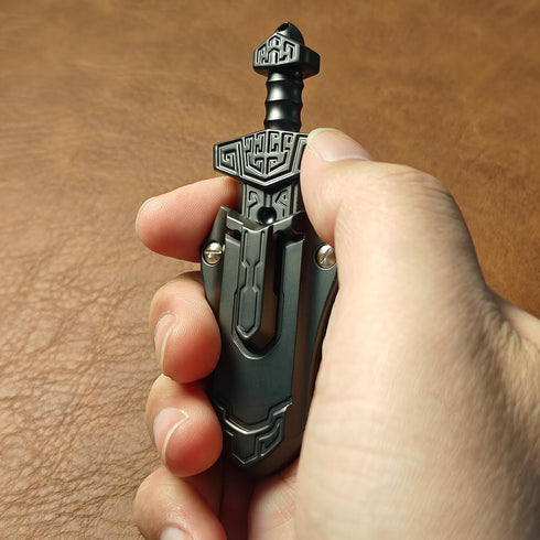SKEDC Sword Fidget Slider, EDC Fidget Sword Fidget Toys for Adults, Stress Relief Toy Executive Desk Toy for Keep Focus