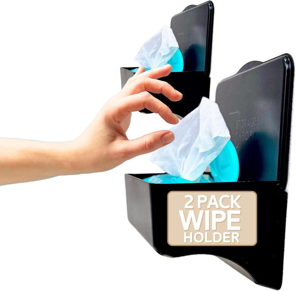 Wipe Holder for Bathroom Adhesive Wall Mount Organizer Bathroom Shelf & Baby