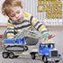 DOWELLIN 22" 3 4 5 6 7 8 Transports Trucks Kids Toys, Large Semi Truck Toy Carrier and Excavator Truck