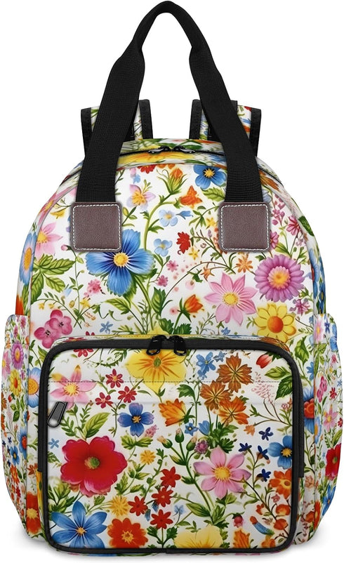 Eativisa Colorful floral patterns Diaper Bag Backpack-Multi-functional mother and baby bag Thermal compartment