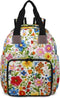 Eativisa Colorful floral patterns Diaper Bag Backpack-Multi-functional mother and baby bag Thermal compartment