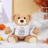 12 Inch Bear Stuffed Animal with Voice Recorder Set 30 Seconds Voice Sound Recorder Module Soft Plush Bear White Clothes Hug Sign with Zipper Memorial Voice Recording Gifts