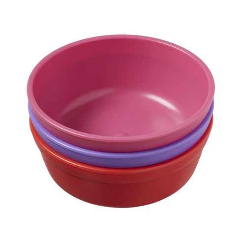 ECR4Kids My First Meal Pal Snack Bowls - BPA-Free, Dishwasher Safe, Stackable Bowls for Baby Feeding, 3-Pack, Berry
