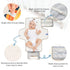 WELLDAY Space Theme Geometric Baby Changing Pad - Waterproof Diaper Changing Pad with Built-in Pillow - Portable Travel