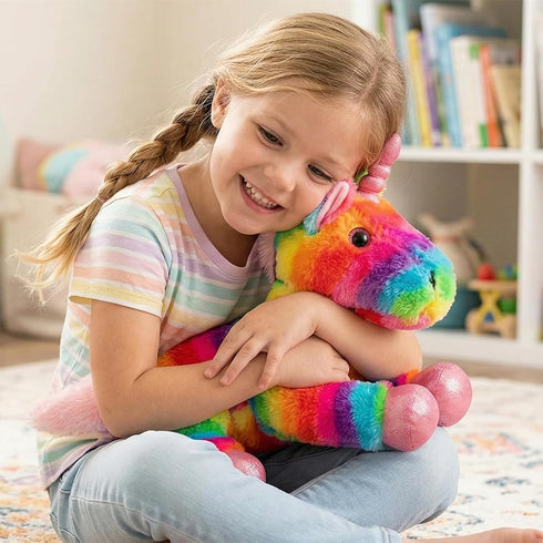 16 Inch HollyHOME Plush Unicorn Stuffed Animals Rainbow Unicorn Toy Holiday Birthday Gift for Girls