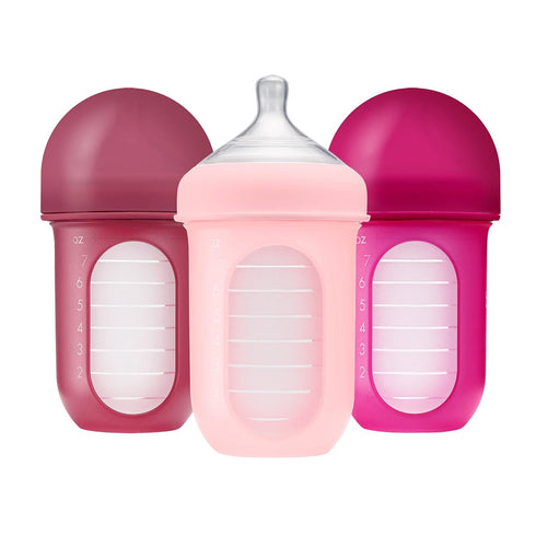 Boon Nursh Bottles - Silicone Baby Bottles Help Ease Colic Symptoms -
