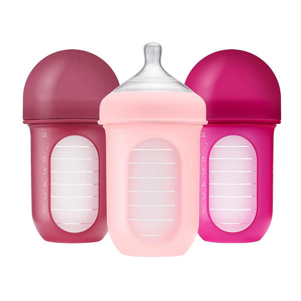 Boon Nursh Bottles - Silicone Baby Bottles Help Ease Colic Symptoms -