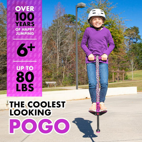 Flybar Jolt Pogo Stick for Kids, Ages 6+, 40 to 80 Pounds, Perfect for Beginners, Outdoor Toys for Boys & Girls