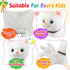 Marsjoy Set White Leash Walking Cat Singing That Purrs and Meows Animated Plush Robot Kitten Pet Moving Plush Realistic