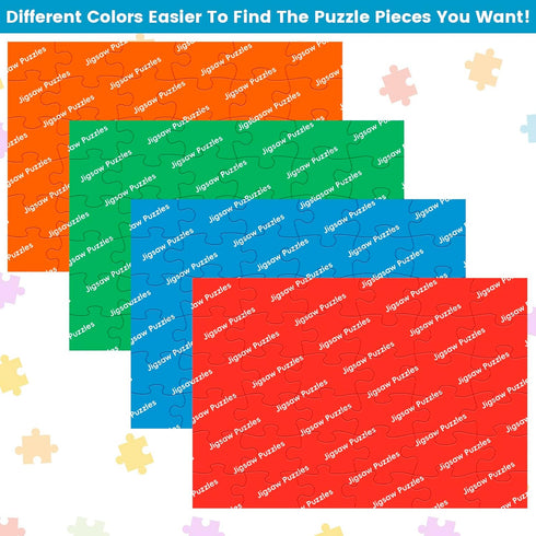 4 Packs 36 Piece Large Jigsaw Puzzles for Elderly, Alzheimer's Activities, Easy Cognitive Games for Dementia