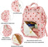 Yusudan Backpack Corduroy Diaper Bag for Baby Girls Boys, Women Large Nappy Bags for Mom (Pink Corduroy Strawberry)