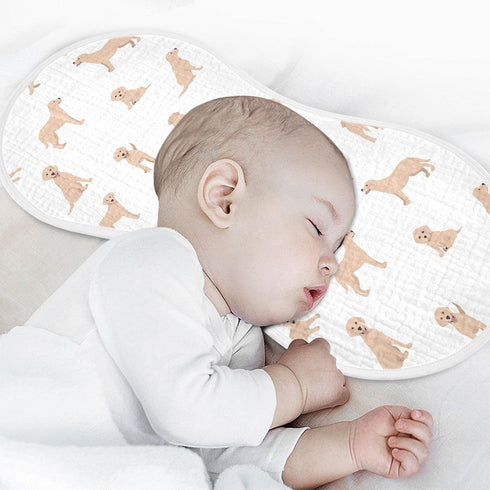YYZZH 2 Pack 100% Labrador Retriever Dogs Pattern Muslin Burp Cloths for Baby Soft Cotton Baby Washcloths Bibs for Boy