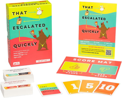 Exploding Kittens Presents That Escalated Quickly, Funny Card Game for Family Game Night with 160 Cards