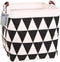 Square Canvas Toy Storage Bins, Collapsible Basket with Handle for Nursery Storage and Laundry