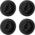 VBESTLIFE RC Tires Set Replacement, Rubber Tires with Plastic Hubs for D12mini Upgrade Parts, RC Rim Accessories