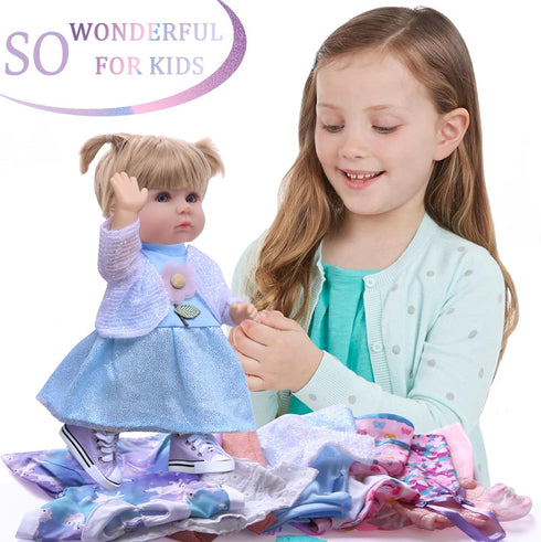 YAYYAY 12 Sets 10-12 Inch Baby Doll Clothes for Dolls, Princess Styling Outfits for Kids Dress Up Dollhouse, Gift