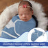 VitalCozy 2 Pcs Preemie Swaddle Preemie Swaddle Wrap Adjustable Blanket Cotton Blanket for Boys Girls Sleep(Blue
