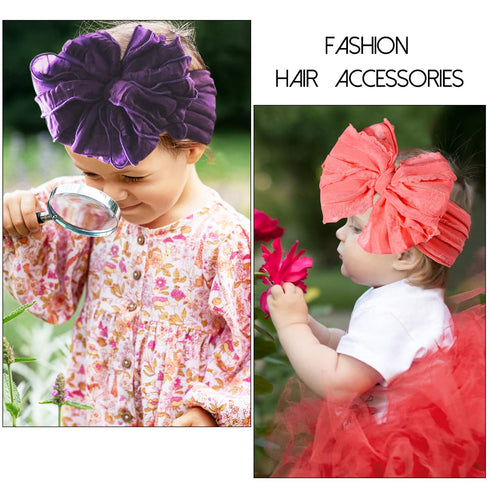 DANMY Baby Girl Elastic Headbands, Newborn Toddler Hairbands, Soft Hair Accessories