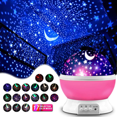 1-4-6-14 MOKOQI Star Projector Night Lights for Kids - Fun Gifts for Year Old Girls Night Light Projector Rotating Star