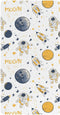 miaozhen Cotton Crib Sheets for Baby Boys Girls Soft Comfy Space Ship Moon