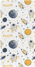 miaozhen Cotton Crib Sheets for Baby Boys Girls Soft Comfy Space Ship Moon