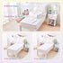 4 Sets Set Set Piece White Boho Toddler Bedding for Girls Colorful Pom Pom Comforter Jacquard Tufted Dot Crib Bed