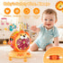 1-2 Alphabet Learning Toys for Toddlers Year Old, Lion Spin and Sing ABC Letter Interactive Toys with Lights Sound